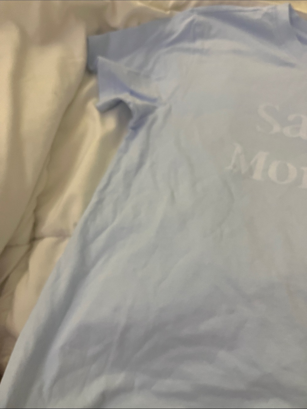 American Eagle Outfitters Light Blue 'Santa Monica' Graphic Tee - Picture 2 of 4
